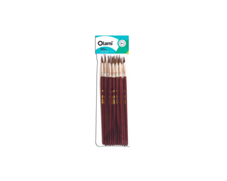 PINCEL OLAMI ESCOLAR Nº11 x 12 U. REDONDO PONY