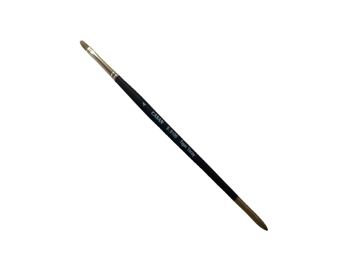 PINCEL CASAN S-9100 Nro  4 TIGER TORAY x 3 u. LENG. GATO