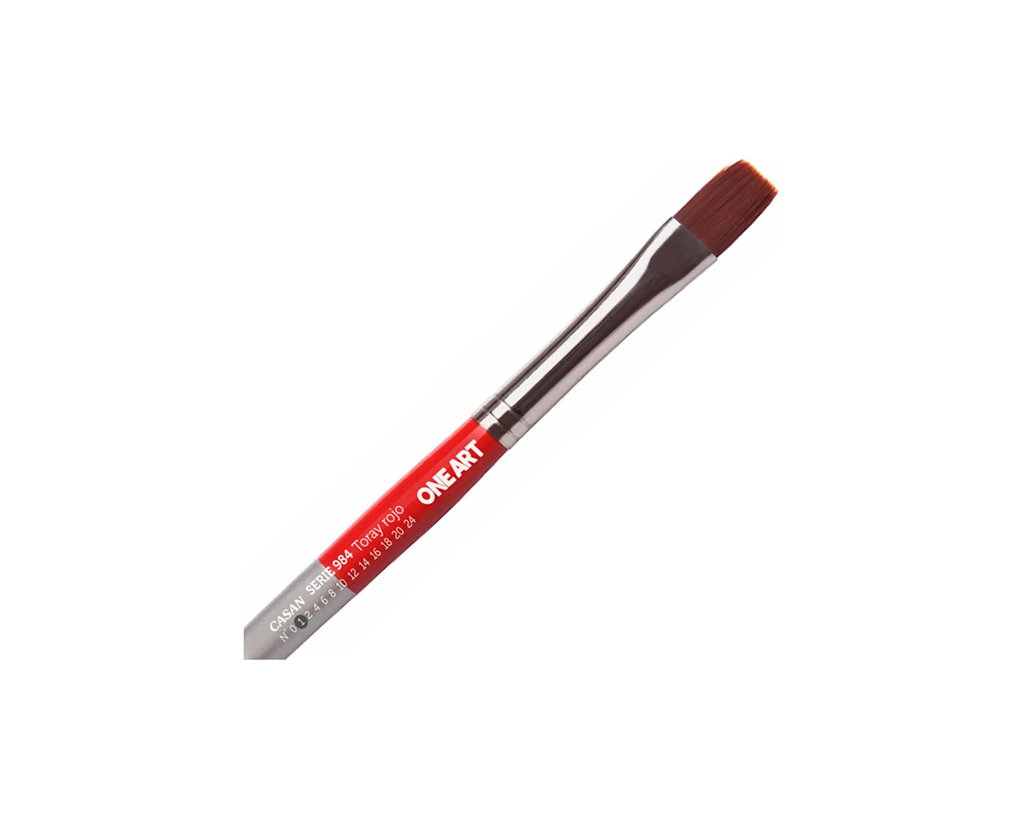 PINCEL CASAN S-984 Nro  1 TORAY ROJO x 3 u. CHATO