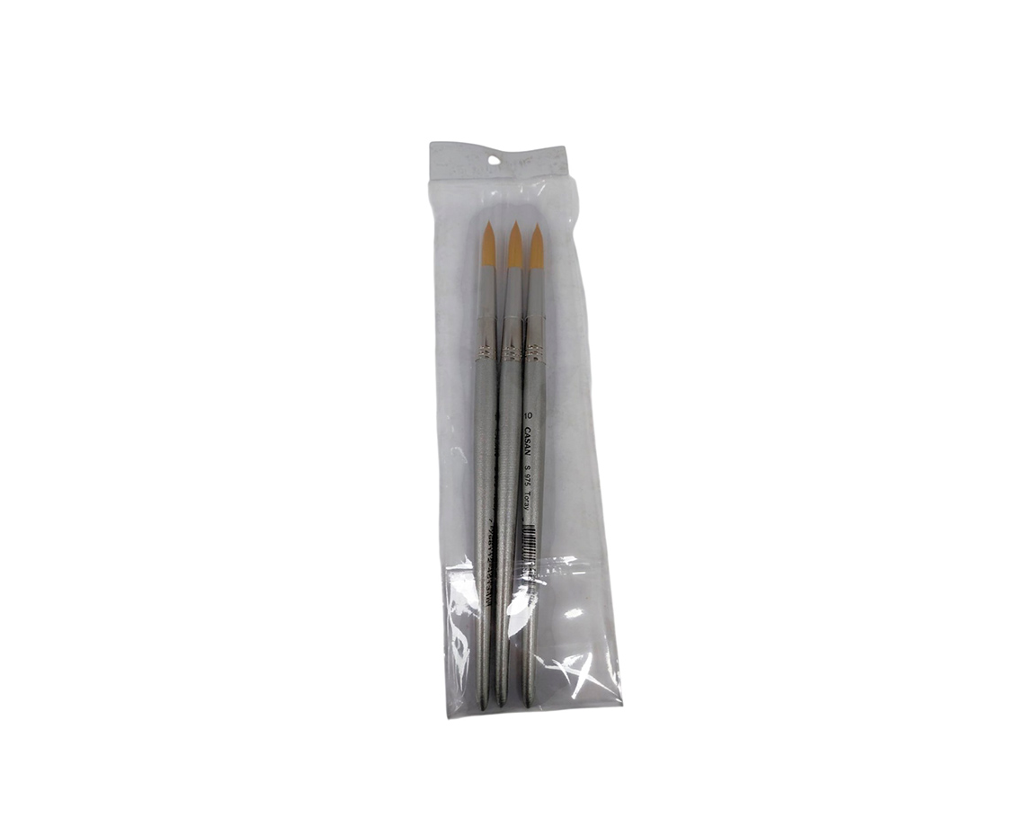 PINCEL CASAN S-975 Nro 10  TORAY DORADO x 3 u. REDONDO
