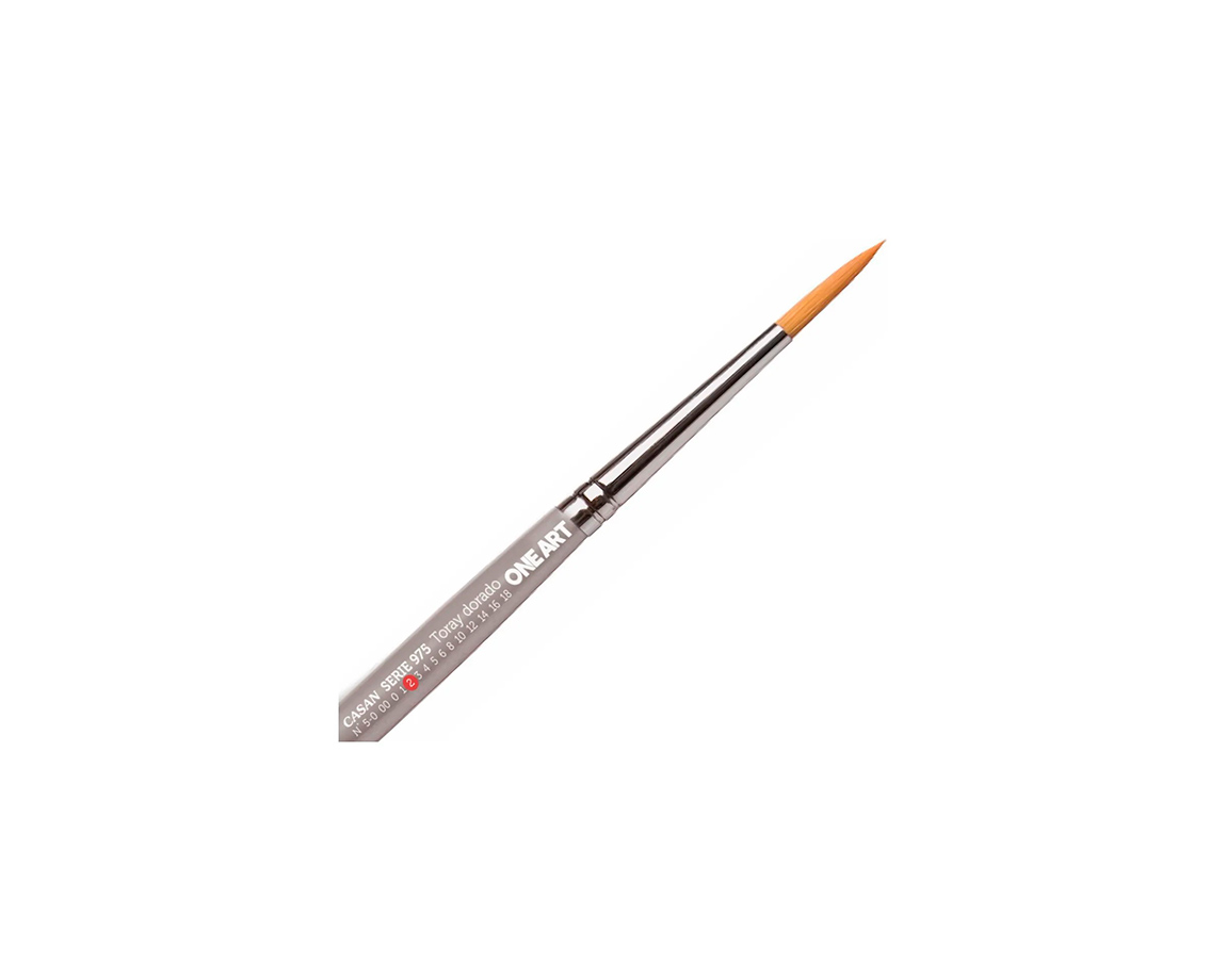 PINCEL CASAN S-975 Nro  2 TORAY DORADO x 3 u. REDONDO