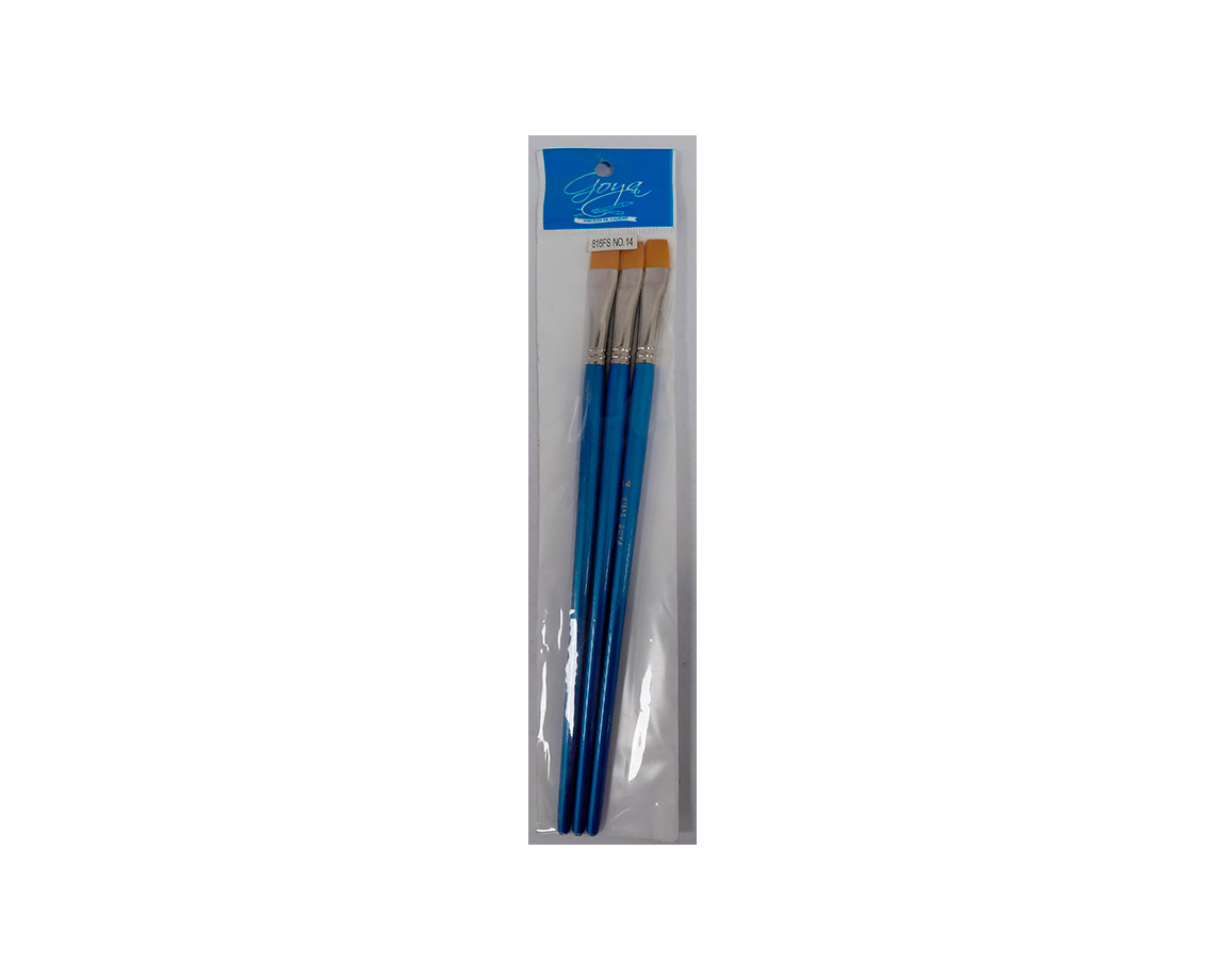 PINCEL GOYA S-816FS N°14 CHATO x3 UNID