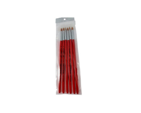 PINCEL HOBBY S-9744 Nro  4 SINTETICO x6 u. LENG. DE GATO