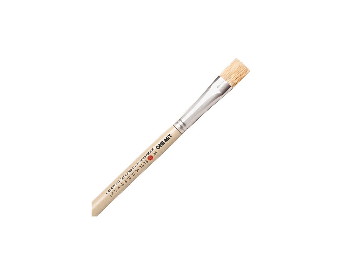PINCEL HOBBY S-3000 Nro 20 CERDA CHATO x 6 U.