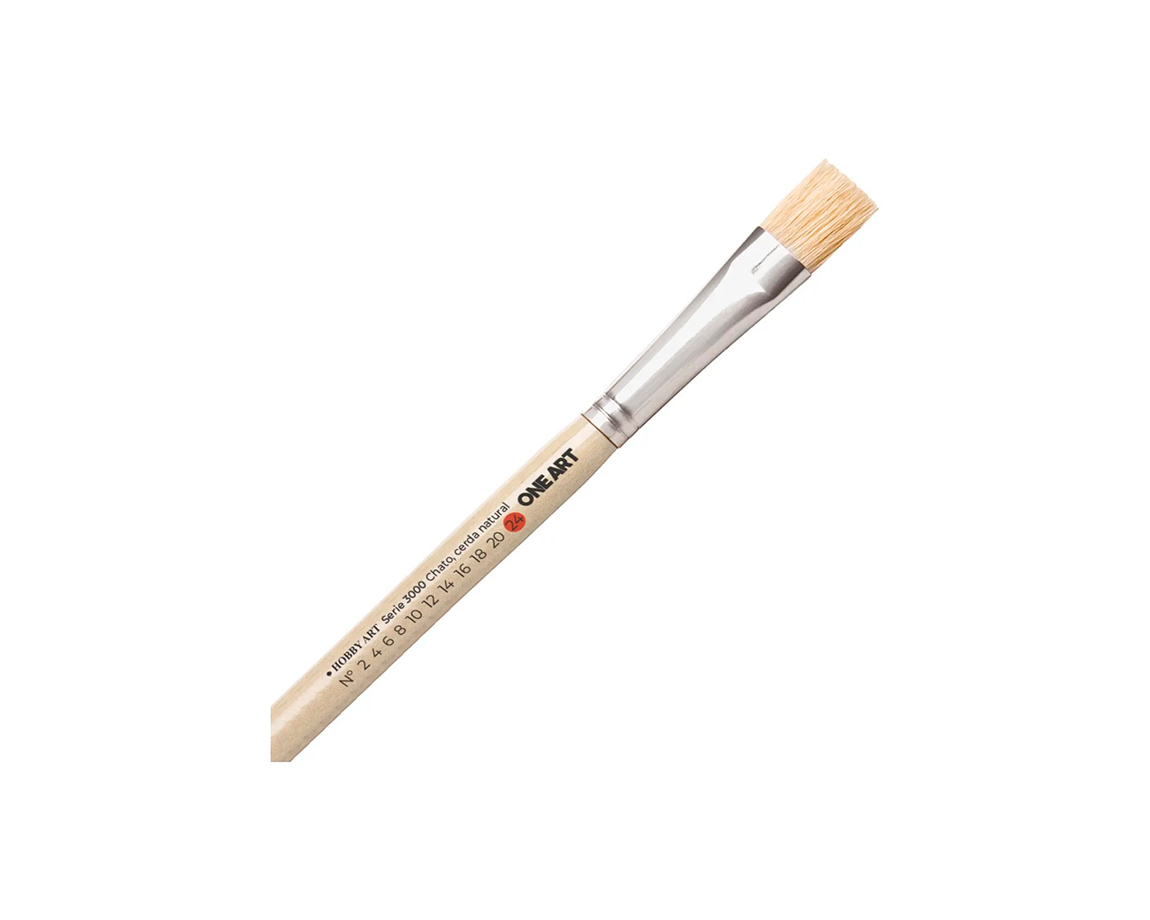 PINCEL HOBBY S-3000 Nro 24 CERDA CHATO x 6 U.