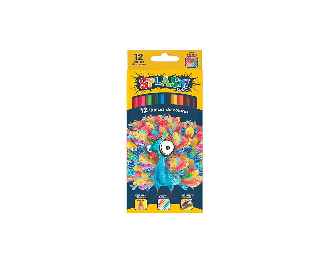 PINTURITAS FABER SPLASH x12 L. COLORES