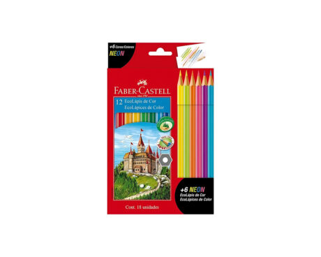 PINTURITAS FABER CARTON x12 L + 6 NEON