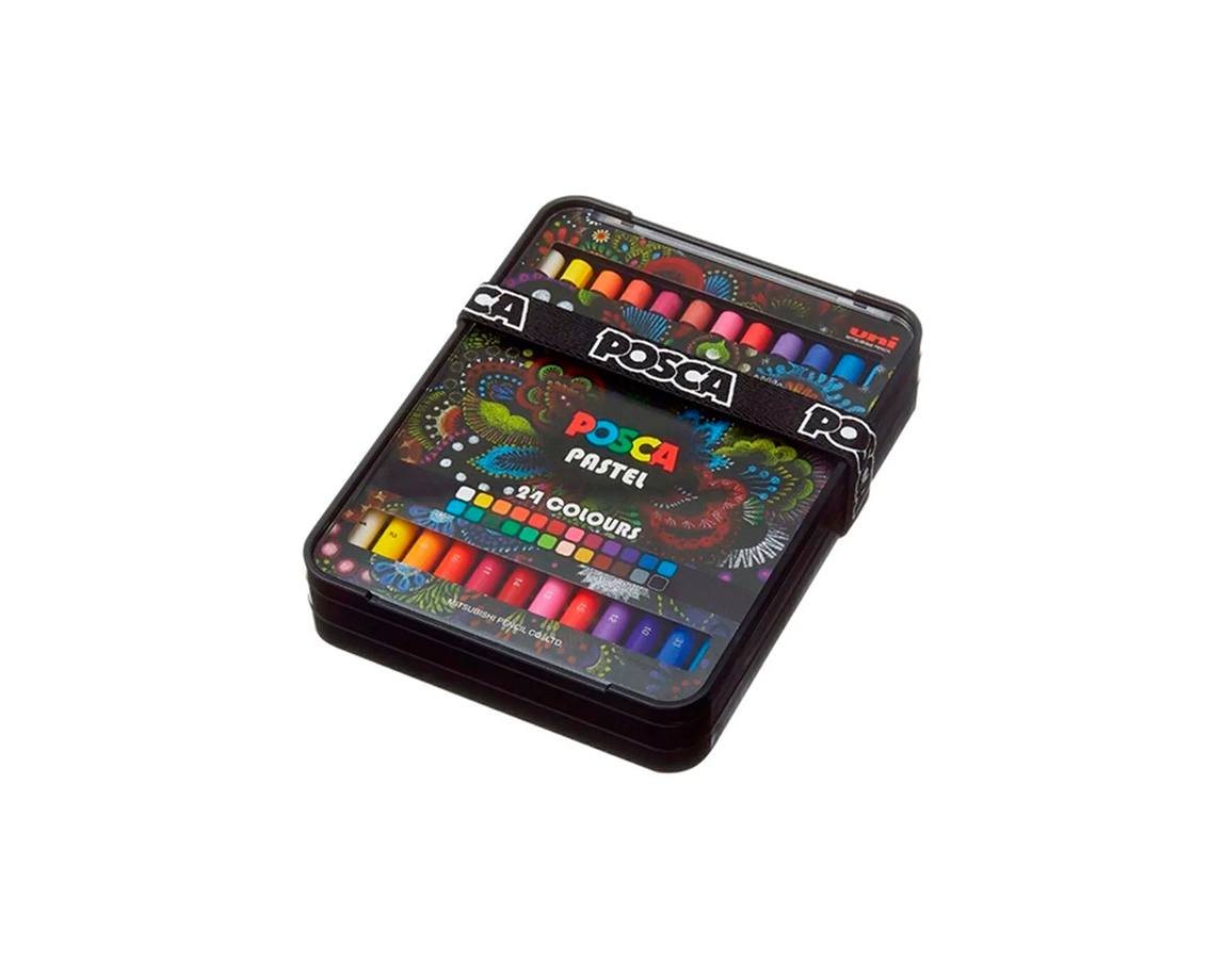 PINTURITAS UNI POSCA PASTEL CRAYON x 24 UNID.