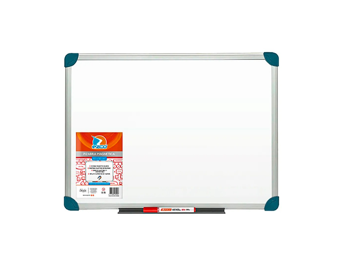 PIZARRA EZCO MARCADOR 90x120 B/ALUMINIO
