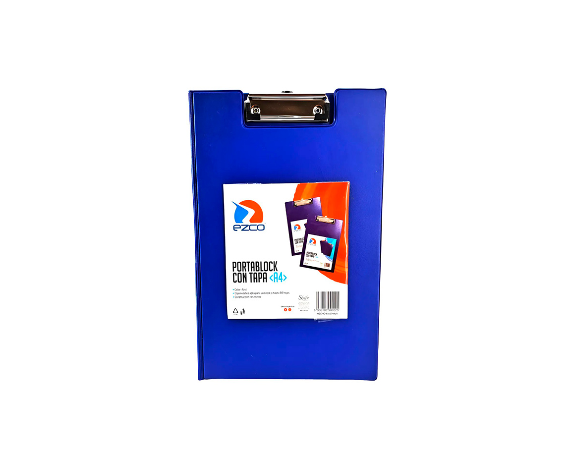 PORTABLOCKS EZCO A4 C/DEP AZUL PLAST