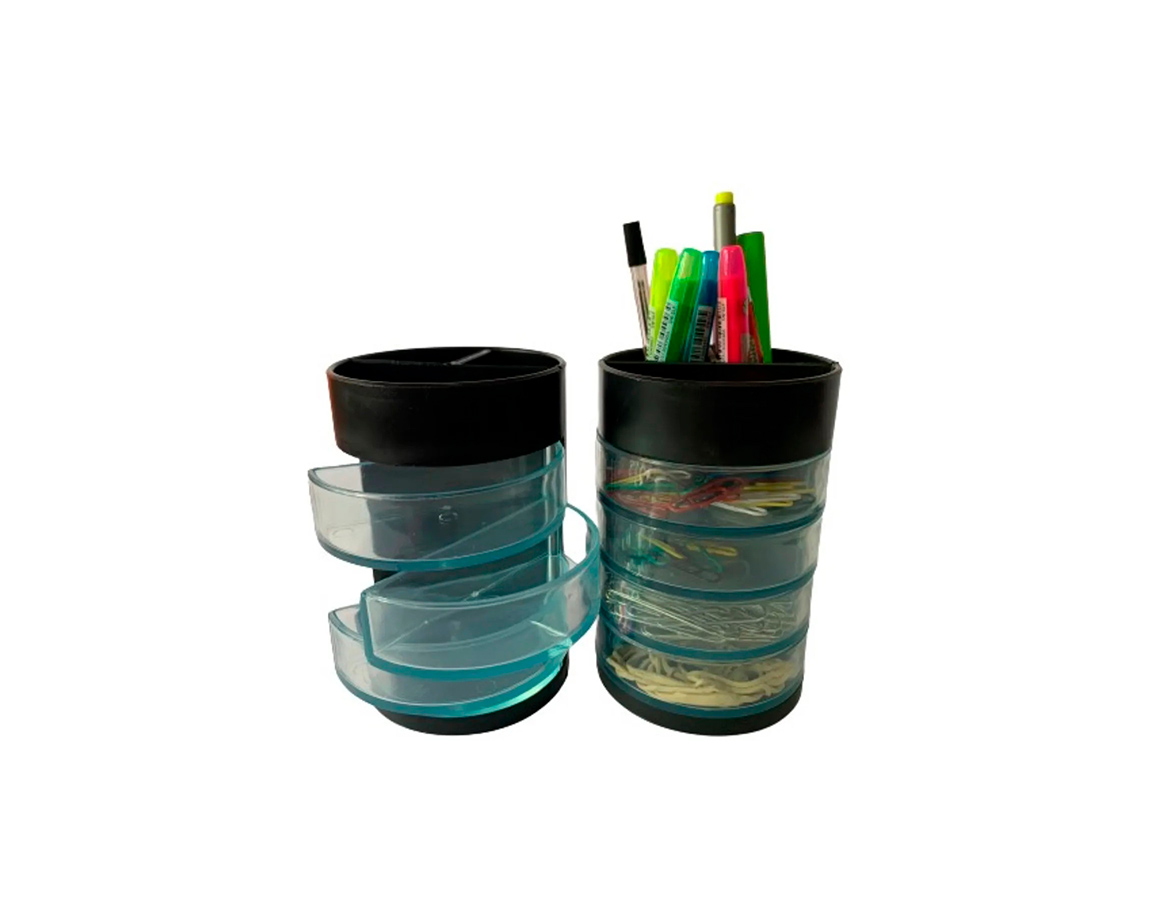 PORTALAPICES SBS ACRILICO CUAD NEG/TRANSP