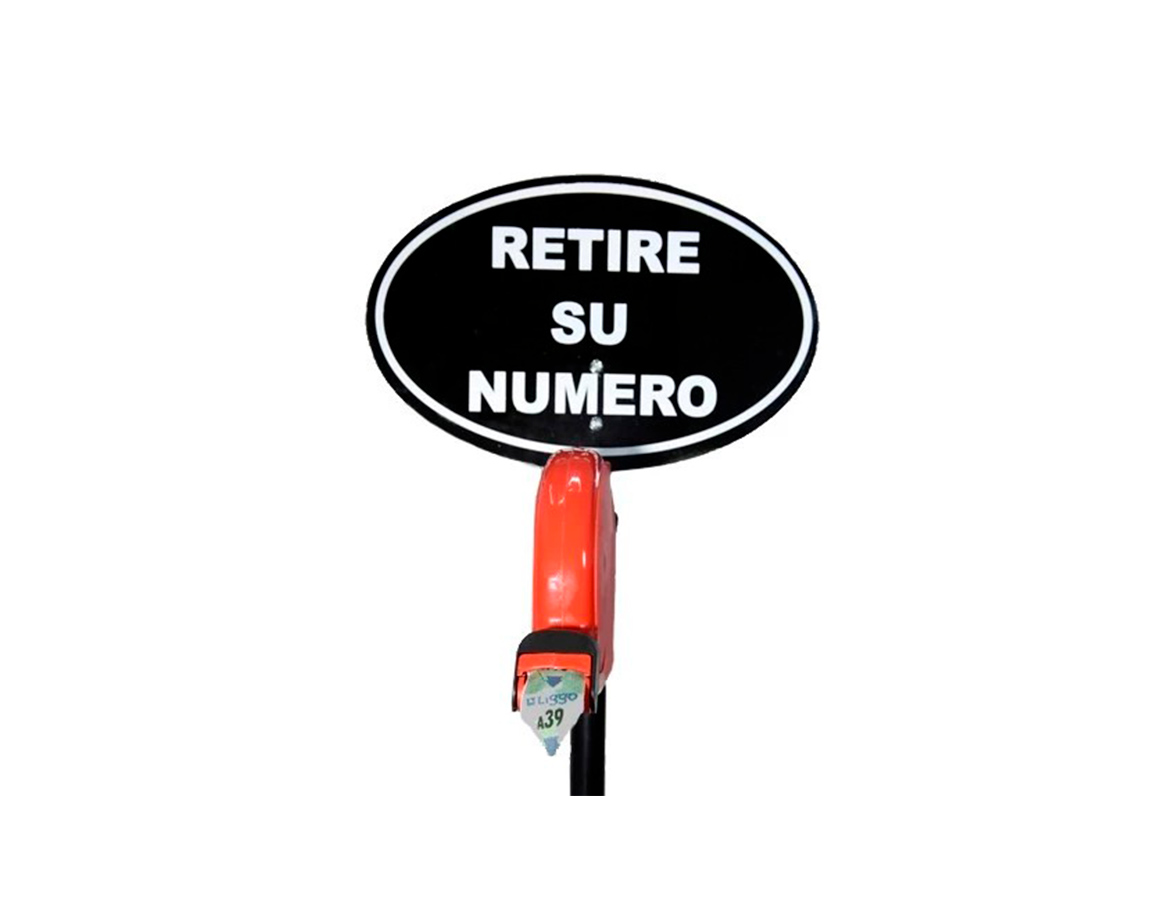 PORTARROLLOS DE TURNO CARTEL CH RETIRE NUMERO