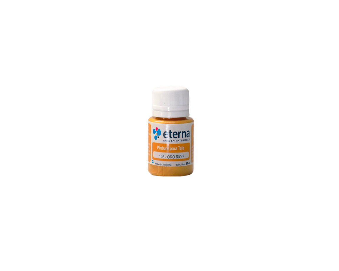 PINTURA ETERNA TELA x 37 ML PERLADO 105 ORO RICO