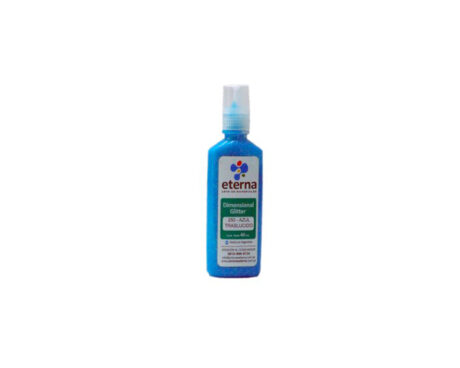 PINTURA ETERNA DIMENSIONAL 40 ML 250 GLITTER AZUL TRASL.
