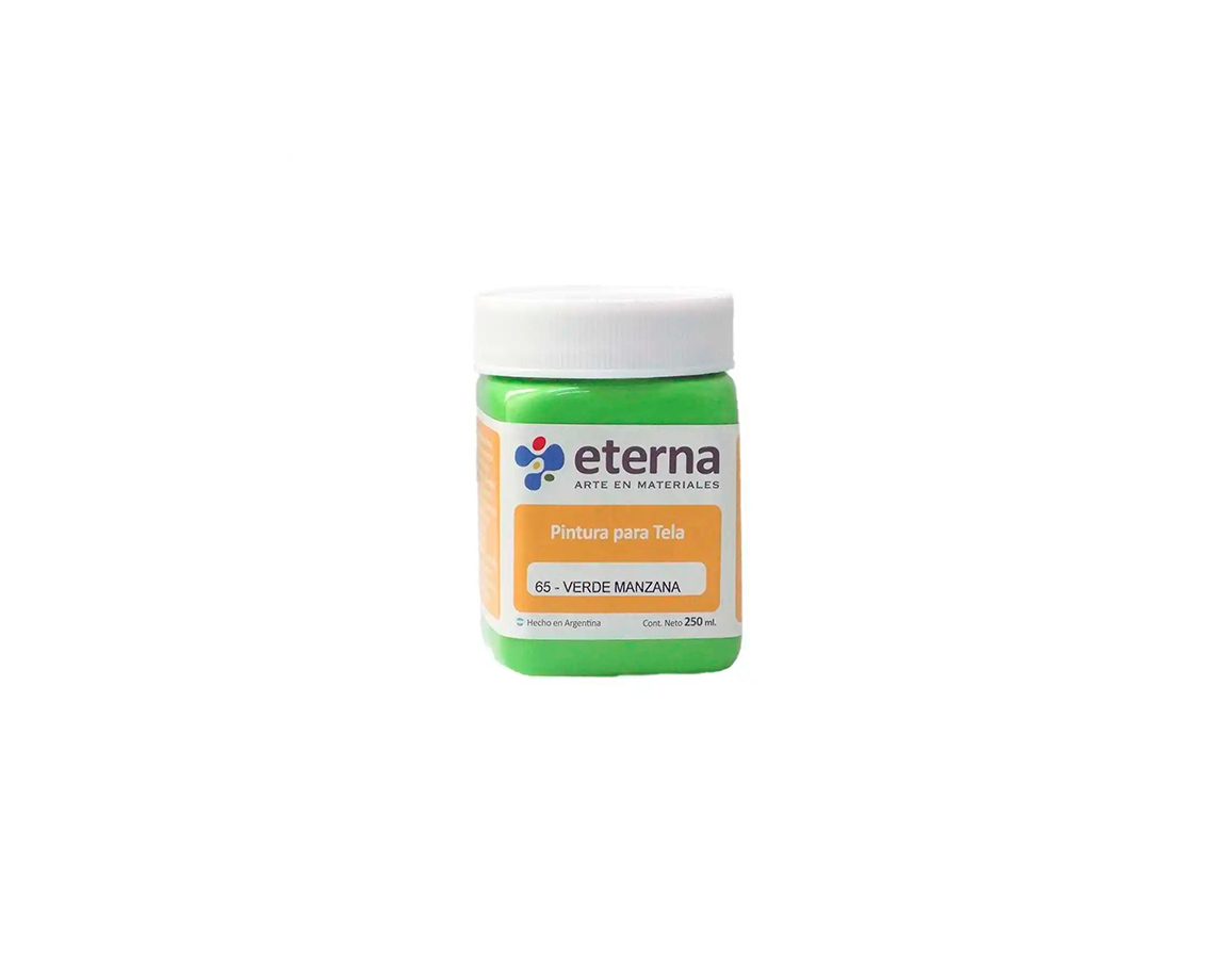 PINTURA ETERNA TELA x250 ML. 65 VERDE MANZANA