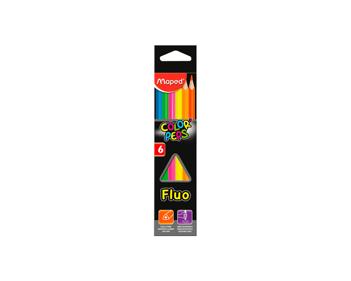 PINTURITAS MAPED COLOR PEPS FLUO x 6 U.