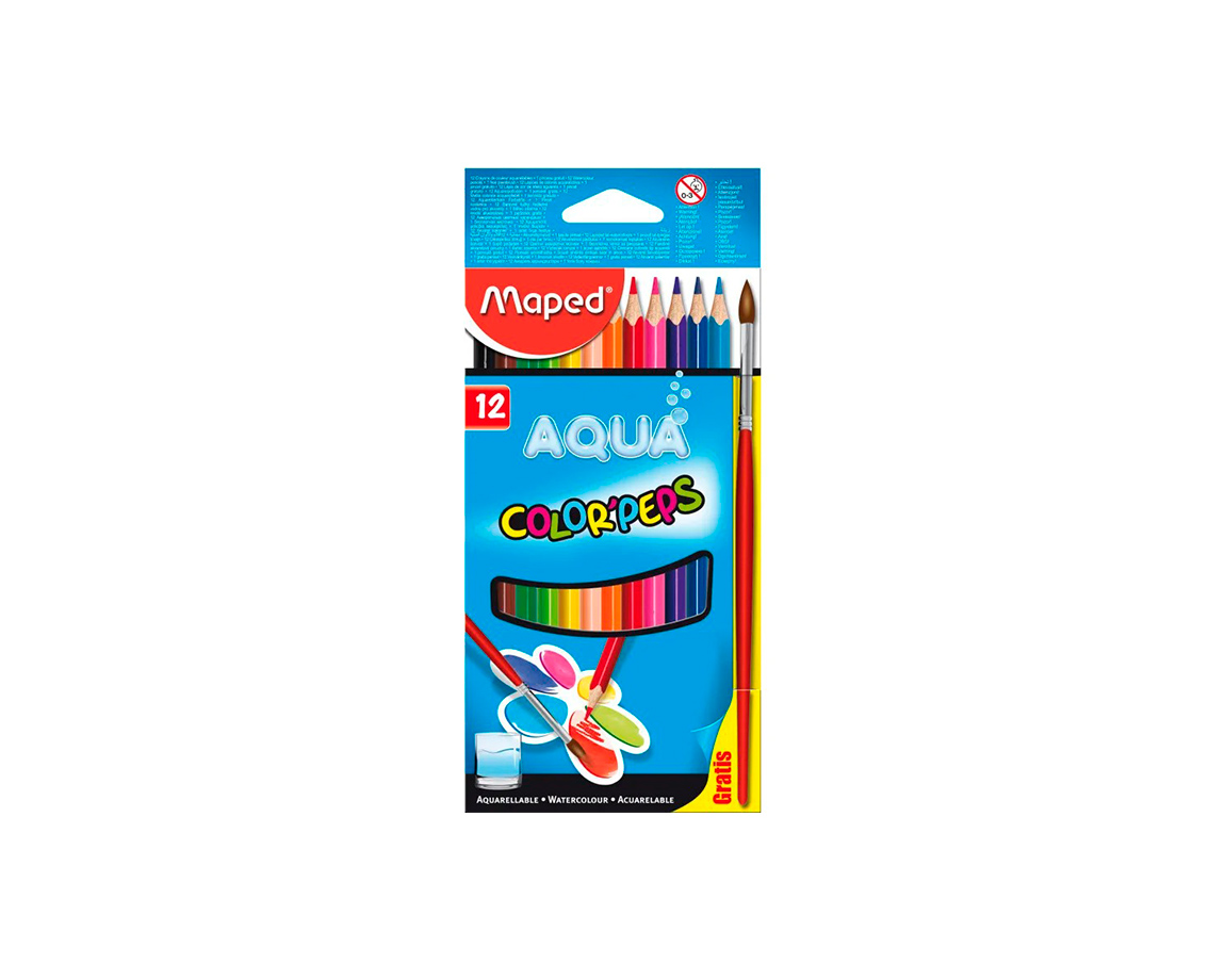PINTURITAS MAPED COLOR PEPS AQUA x12 U. L.