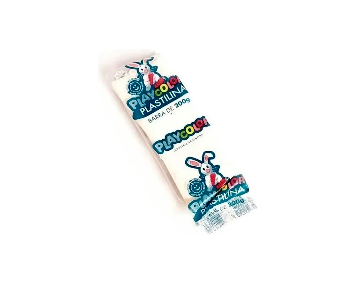 PLASTILINA PLAYCOLOR BARRA x 200 GS BLANCA