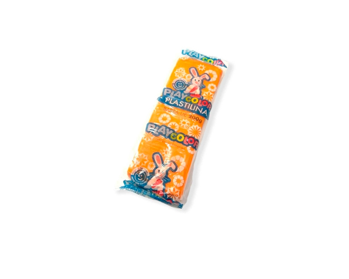 PLASTILINA PLAYCOLOR BARRA x 200 GS NARANJA
