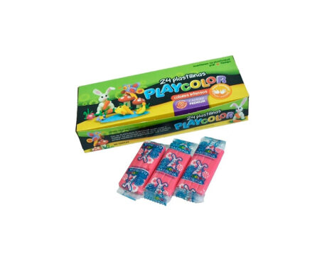 PLASTILINA PLAYCOLOR CAJA x24 BARRAS ROSA