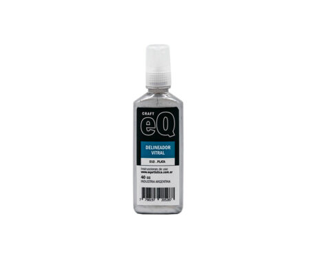 ACCESORIO EQARTE DELINEADOR VITRAL/AGUA 40 CC PLATA