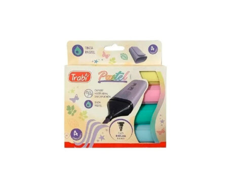RESALTADOR TRABI PASTEL x 4 U. SURTIDO 1 (am/ros/ve/ce)