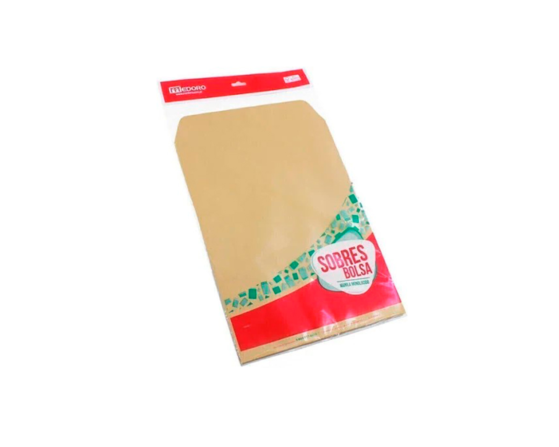 SOBRE MEDORO MANILA BOLSA X 100 (12.5 X 19 )(2621]