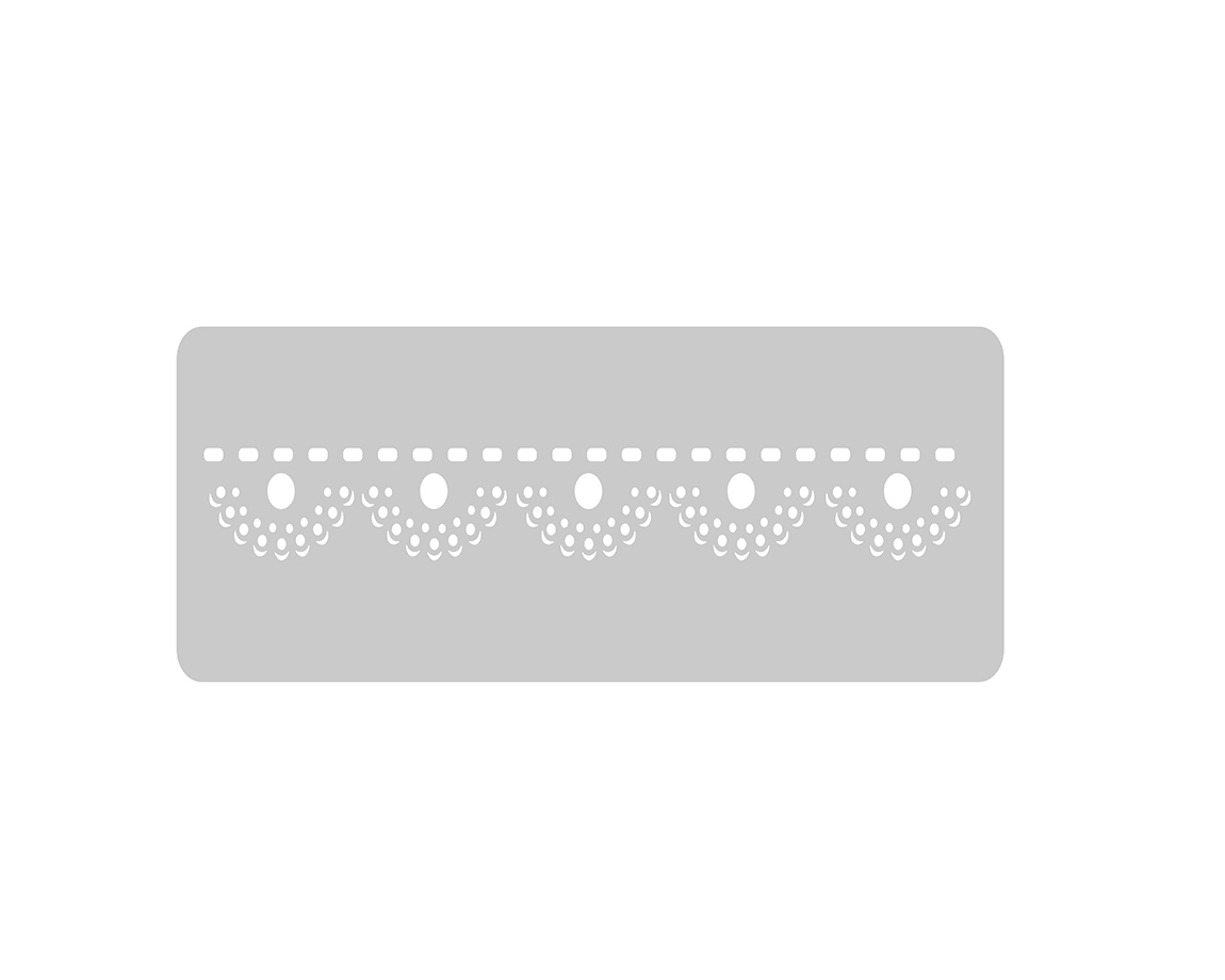 STENCIL EQARTE 4.5x24 CM Nro 708 PUNTILLA DE CIRCULOS