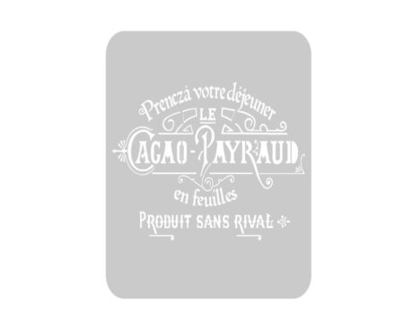 STENCIL EQARTE 30x30 CM Nro 1016 CACAO PAYRAUD