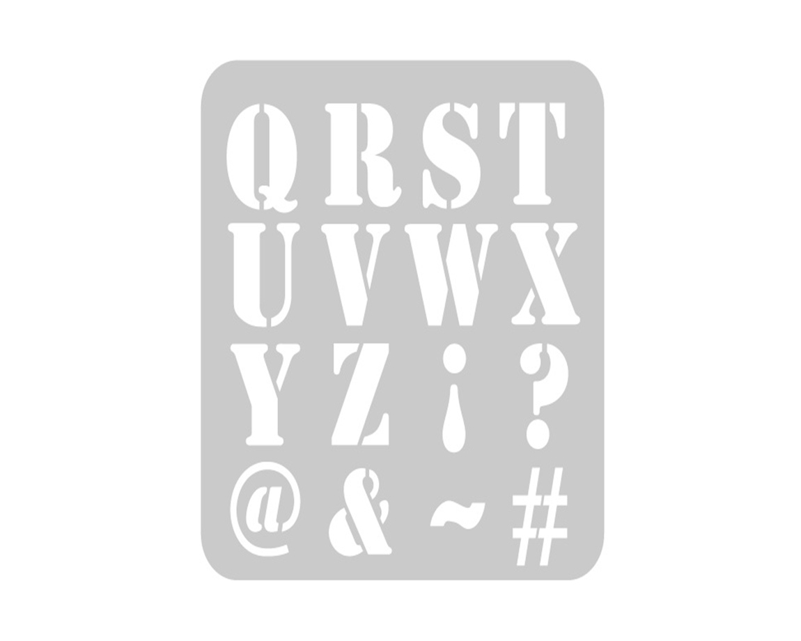 STENCIL EQARTE 30x30 CM Nro 1015 ABC Q-Z