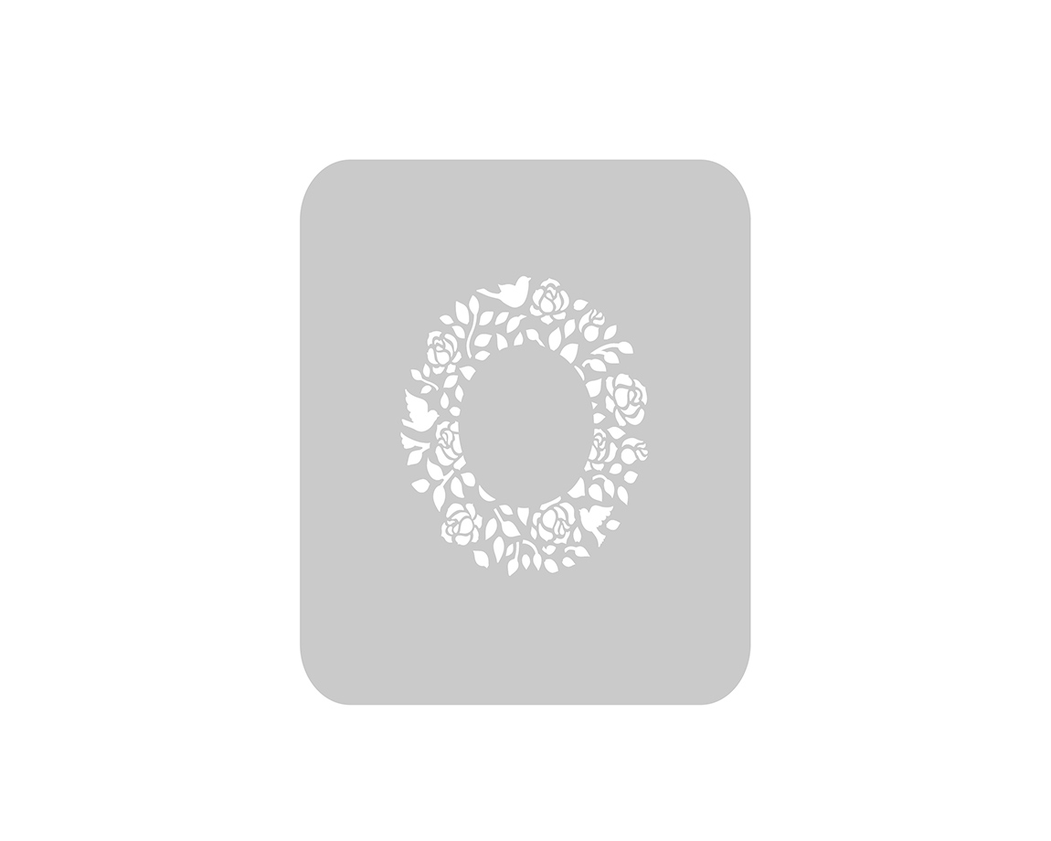 STENCIL EQARTE 15x15 CM Nro 925 REDONDO FLORES CIR.