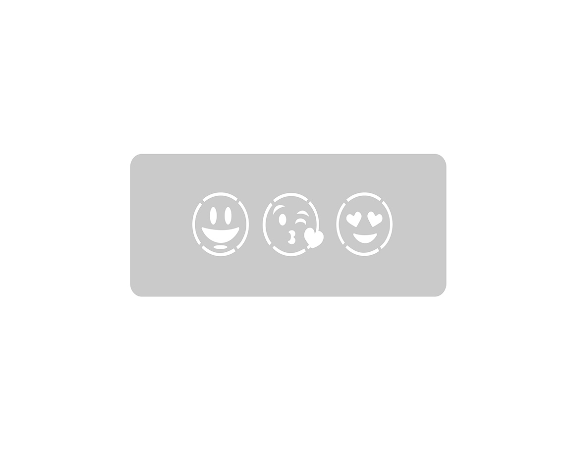 STENCIL EQARTE 4.5x17 CM Nro 329 EMOTICONES