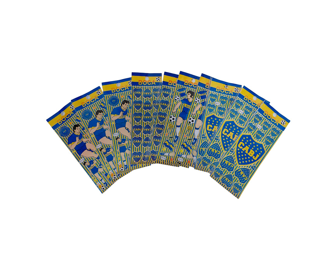 STICKERS BOCA JRS x 10 U.
