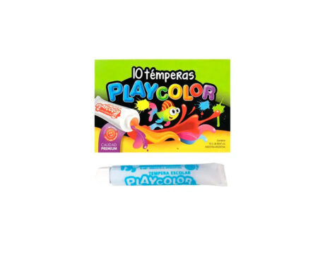 TEMPERA PLAYCOLOR POMO 8ML x 10 U. CELESTE
