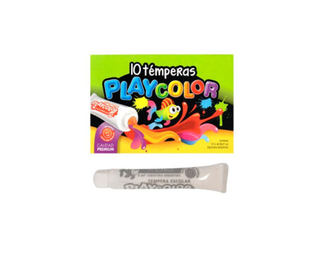 TEMPERA PLAYCOLOR POMO 8ML x 10 U. BLANCO