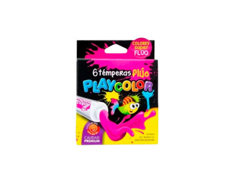 TEMPERA PLAYCOLOR POMO 8ML x 6 U. FLUO SURTIDAS