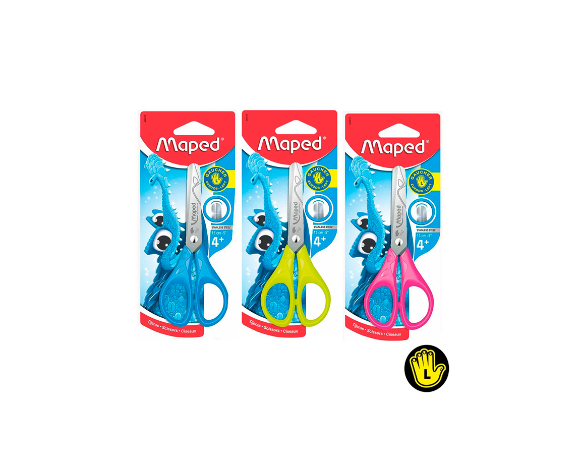 TIJERA MAPED 13 CM ESSENTIALS 464310 ZURDOS PULSE BLISTER