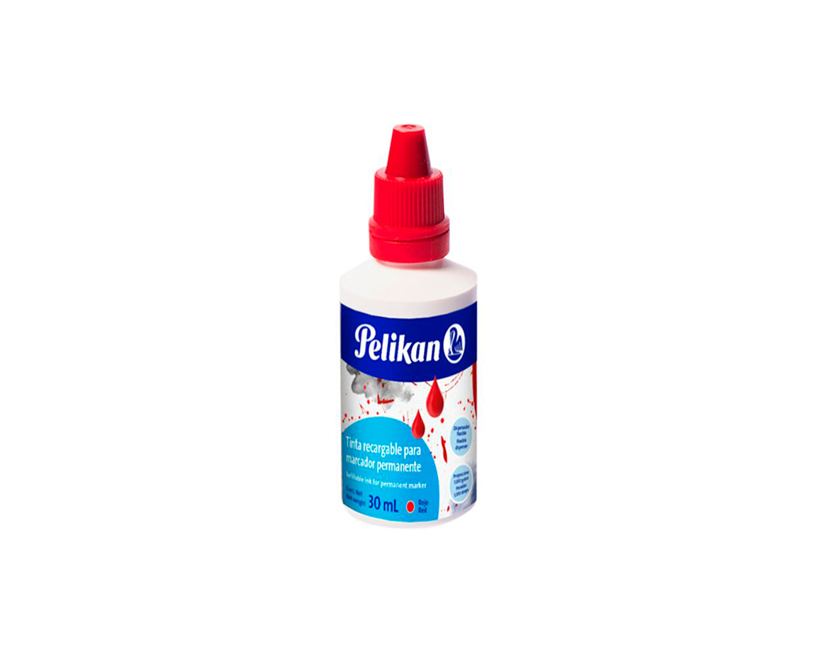 TINTA PELIKAN P/MARCADOR AGUA x 12 U. ROJO "OFERTA"