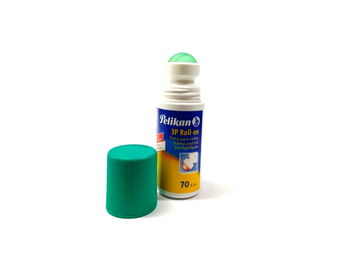TINTA PELIKAN P/SELLOS 3P 70 CC. x U. ROLL-ON VERDE