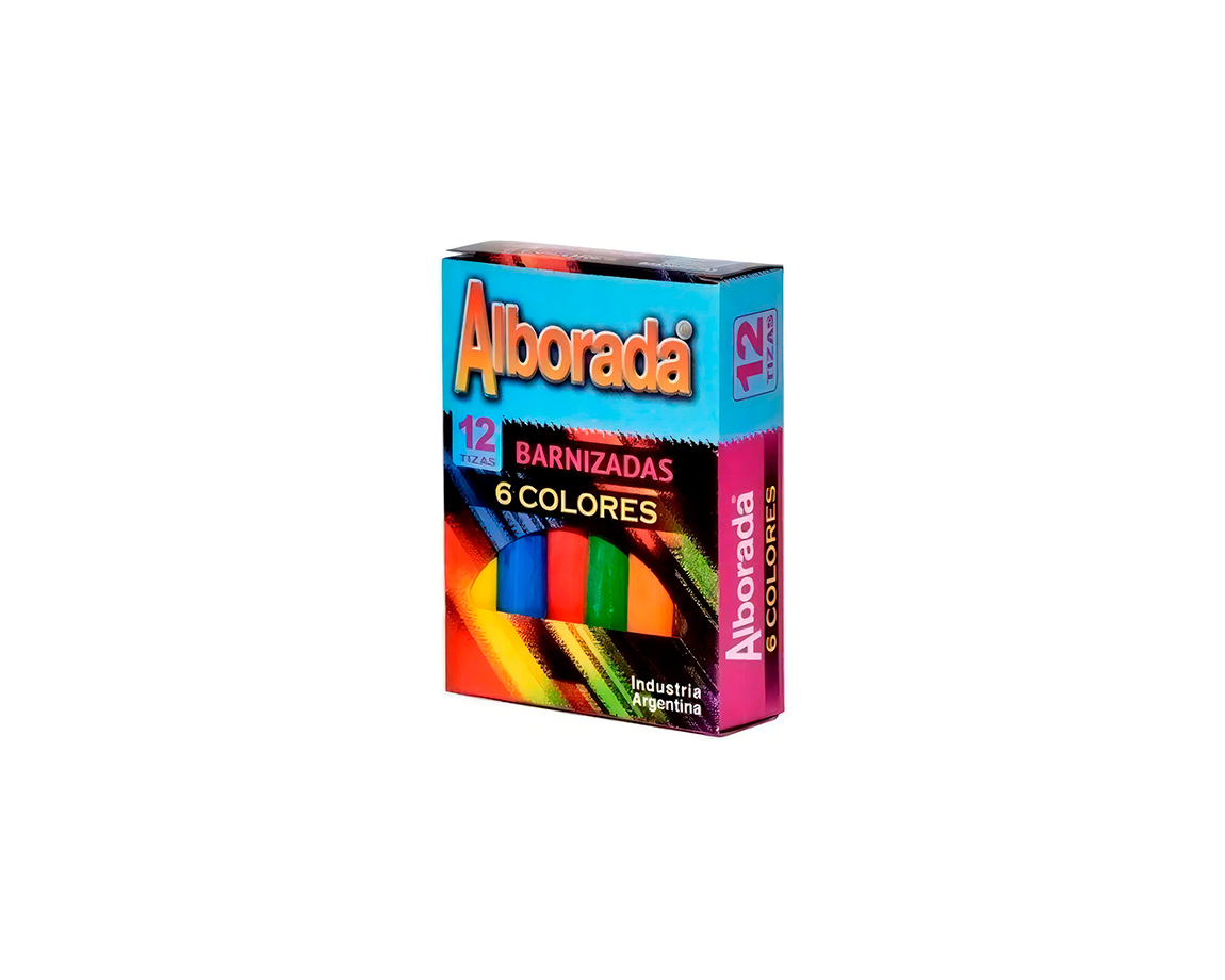 TIZAS ALBORADA CAJA COLOR x 12 UNDS.