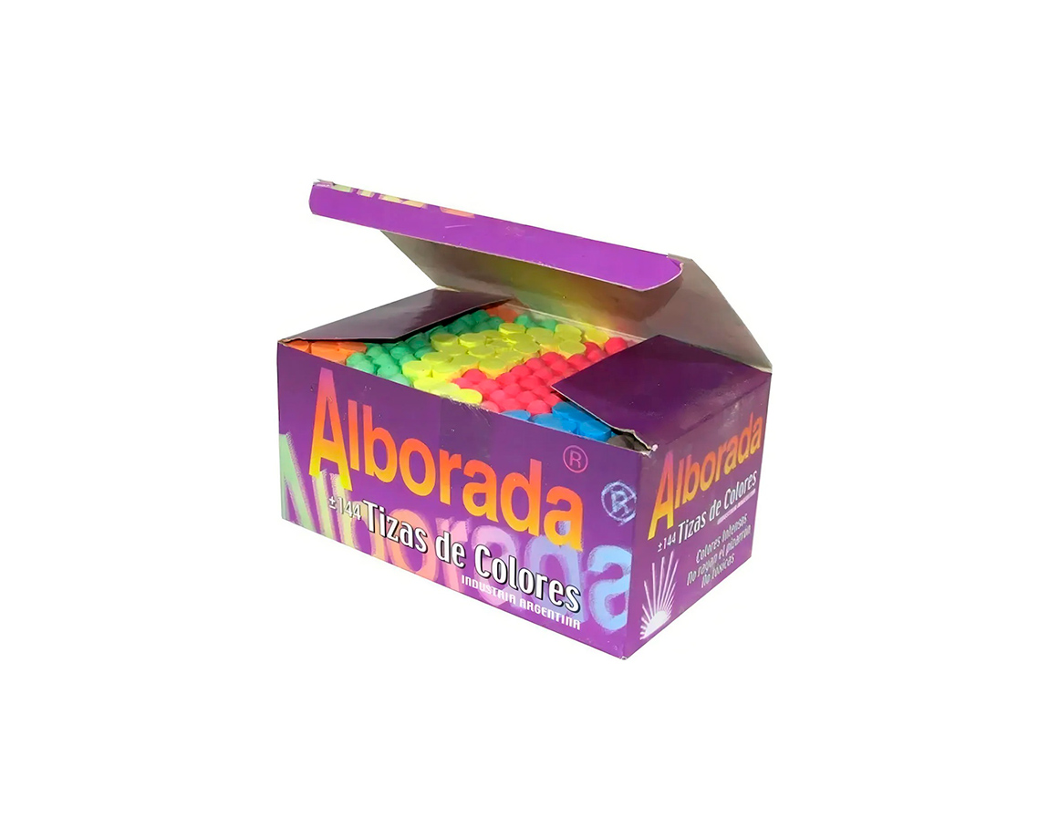TIZAS ALBORADA CAJA COLOR x 144 UNDS.