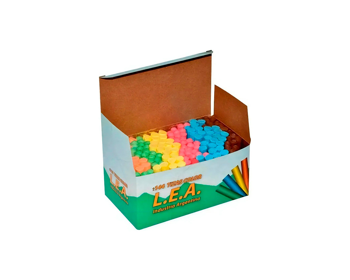 TIZAS L.E.A CAJA COLOR x 144 UNDS.
