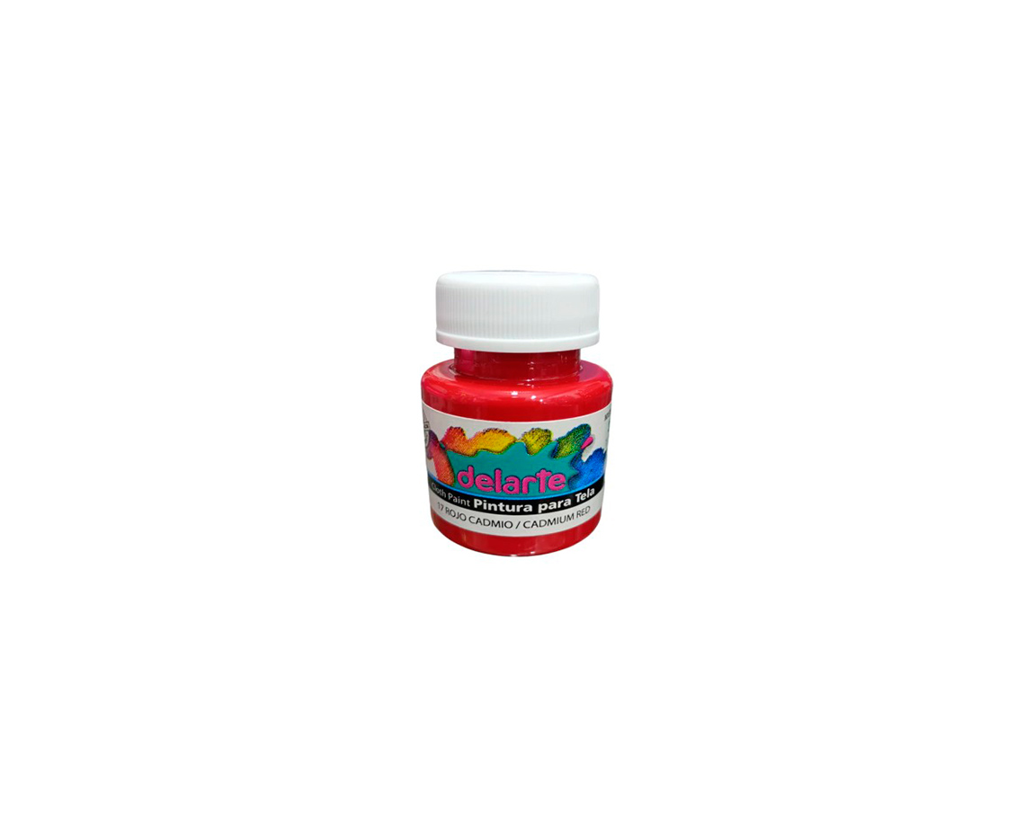 PINTURA DELARTE TELA  17 ROJO CADMIO  x 37 CC