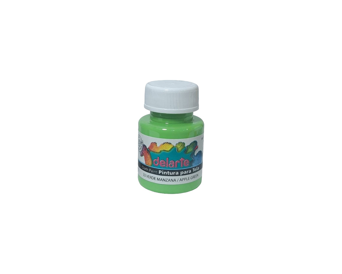 PINTURA DELARTE TELA  33 VERDE MANZANA x 37 CC
