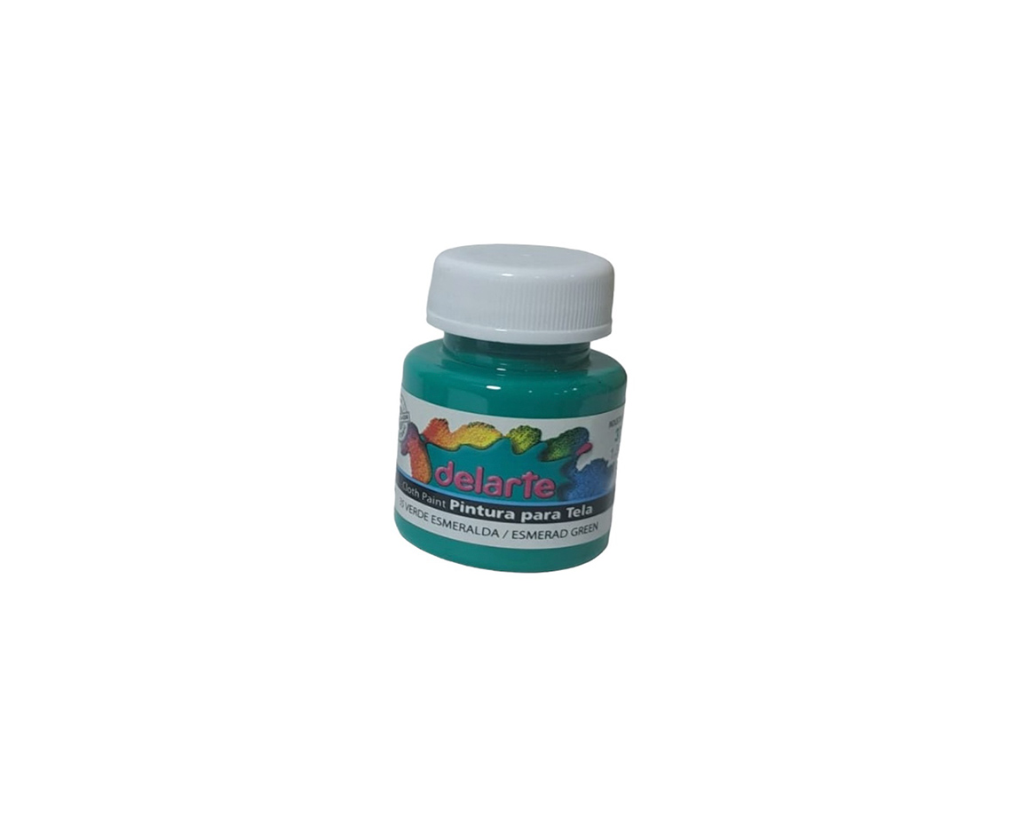 PINTURA DELARTE TELA  35 VERDE ESMERALDA  x 37 CC