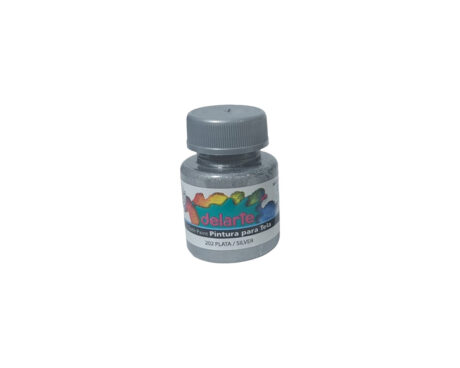 PINTURA DELARTE TELA  PERLADO 202 PLATA  x 37 CC