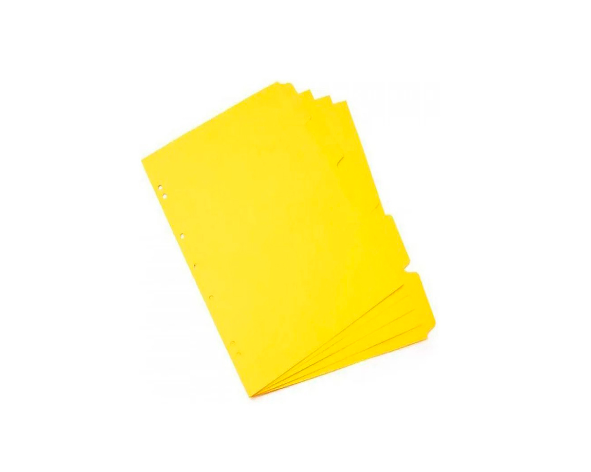 FOLIOS SEPAR PESADO OFICIO x 10 U LAT AMARILLO