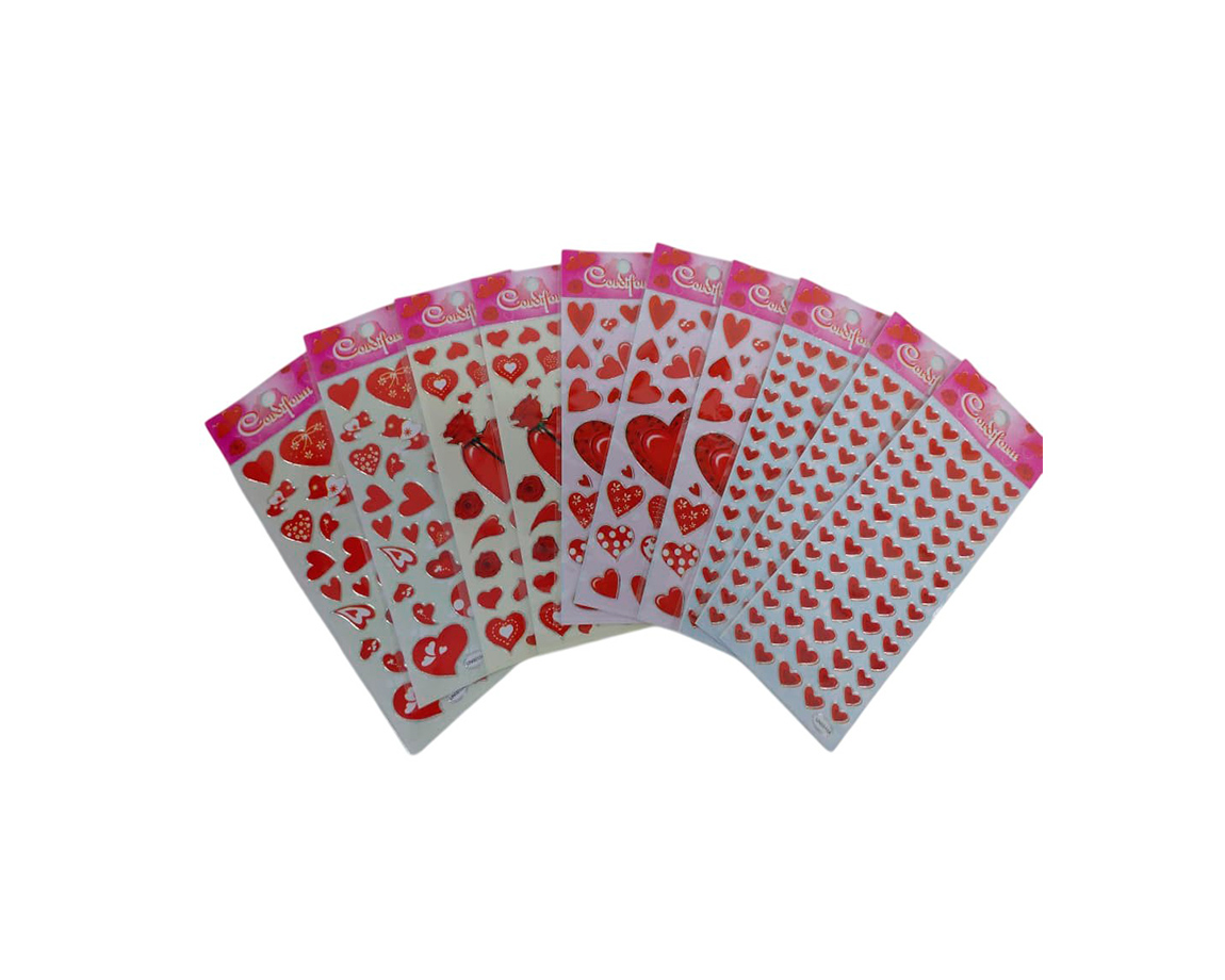 STICKERS CORAZON 2 x 10 U.