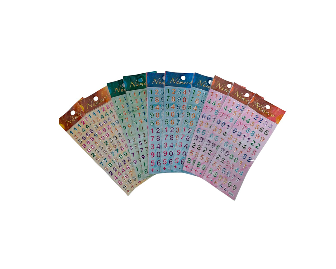 STICKERS NUMEROS x 10 U.