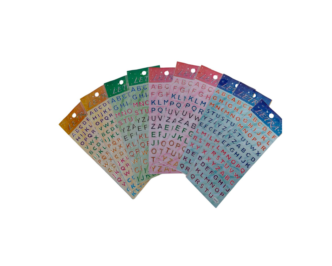 STICKERS LETRAS  x 10 U.